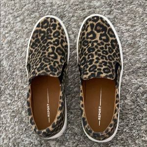 Almost new leopard slip ons